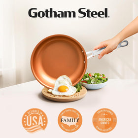 Gotham Steel 10-year guarantee label indicating long-term value