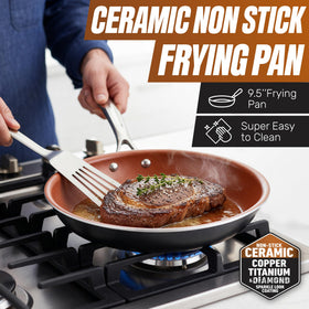 Gotham Steel XL steamer insert enables healthy steaming in seconds.