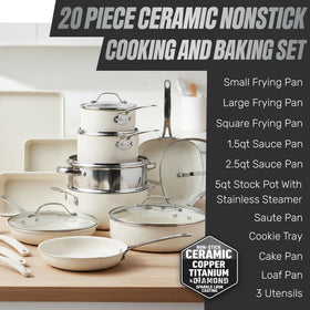 Gotham Steel ceramic nonstick coating closeup with diamonds for scratch resistance