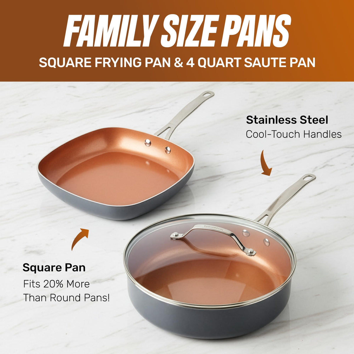 Complete kitchen box layout with pans and bakeware for versatile meals