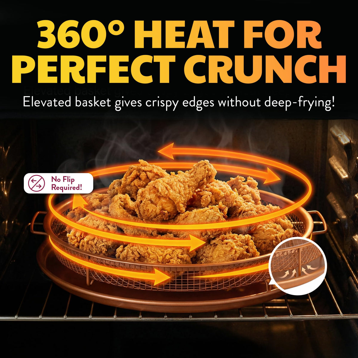 Gotham Steel copper nonstick coating close-up showing easy release.