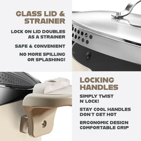 GOTHAM STEEL diamond coated surface resists wear with metal utensils