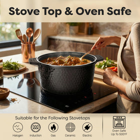 Gotham Steel dishwasher-safe design simplifies post-meal cleanup and maintenance.