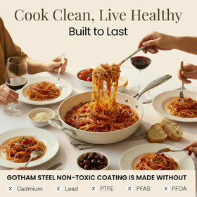 Gotham Steel Hammered 14-Inch Pan induction-ready compatibility