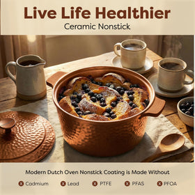 Gotham Steel Dutch Oven with ergonomic handles and holders for easy serving