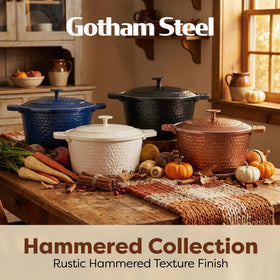 Gotham Steel non-toxic ceramic coating enables low-oil cooking and easy cleanup