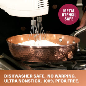 Gotham Steel pan cleanup is simple thanks to dishwasher-safe design.