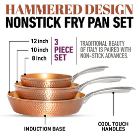 Gotham Steel Hammered pan surface highlighting diamond-infused nonstick coating