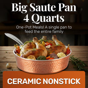 Gotham Steel Modern hammered surface pan showing premium texture for even browning