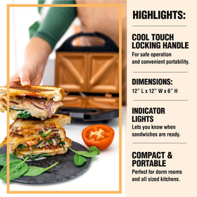 Gotham Steel nonstick-surface releases food with minimal oil.