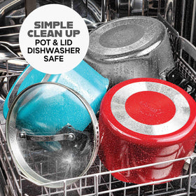 Gotham Steel pasta pot dishwasher-safe for effortless cleanup
