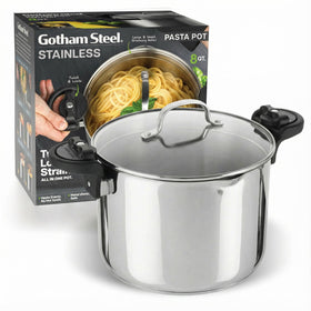 Gotham Steel pasta pot easy cleanup after cooking