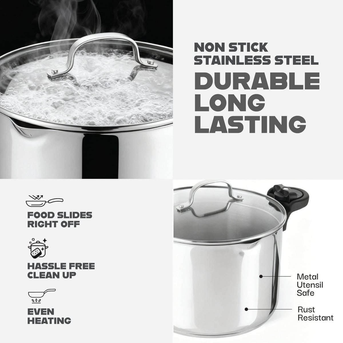Gotham Steel pasta pot oven-safe for versatile stove-to-oven cooking