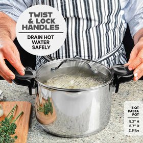 GOTHAM STEEL stock pot delivers even heating across the surface