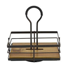 Gourmet Basics by Mikasa Nova caddy with top handle for easy serving from kitchen to table
