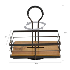 Gourmet Basics by Mikasa Nova rotating platform for quick condiment access with a simple spin