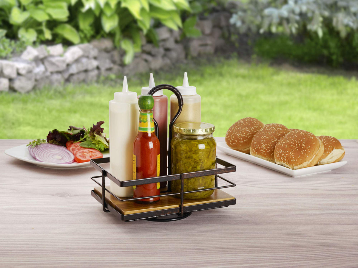Gourmet Basics by Mikasa Nova wire-framed walls keep contents visible for quick selection