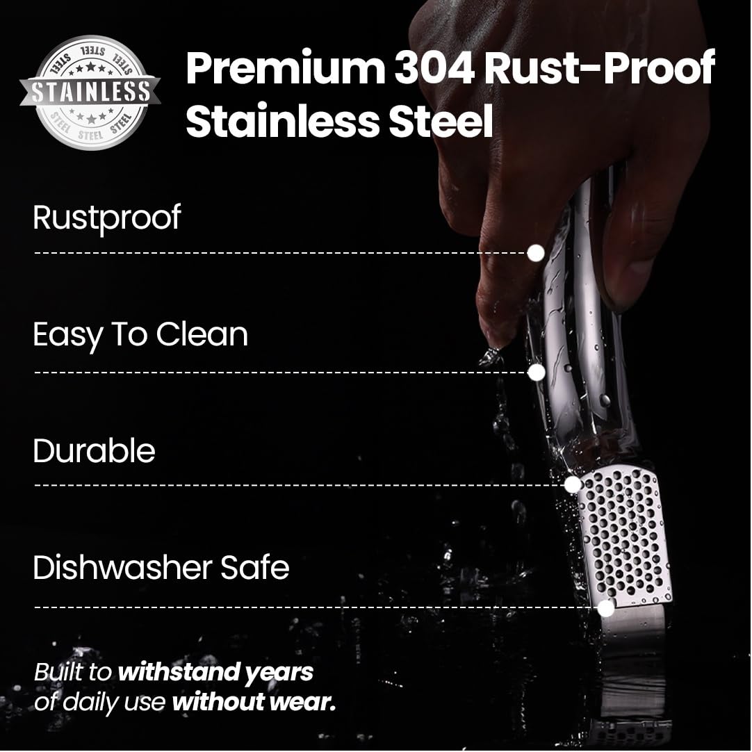 Gourmet Easy detachable-handle closeup shows easy switching for fine mincing.