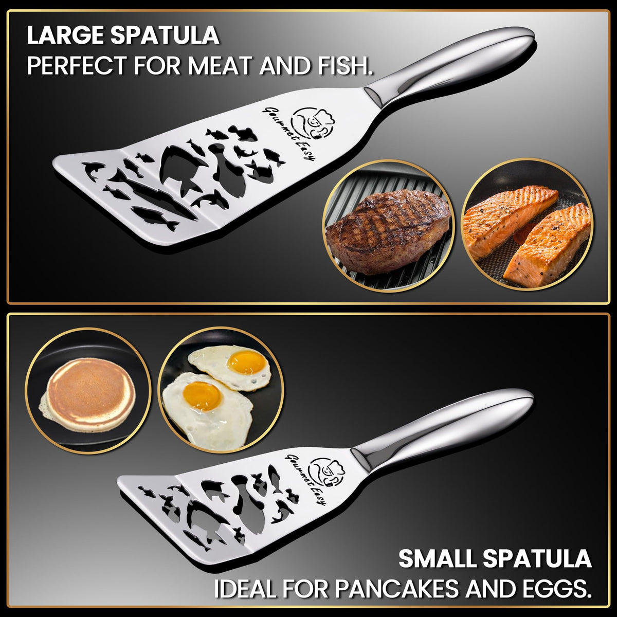 Gourmet Easy Funky Fish Edition ergonomic handle for secure grip
