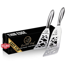 Gourmet Easy Funky Fish Edition large spatula edge for delicate flipping