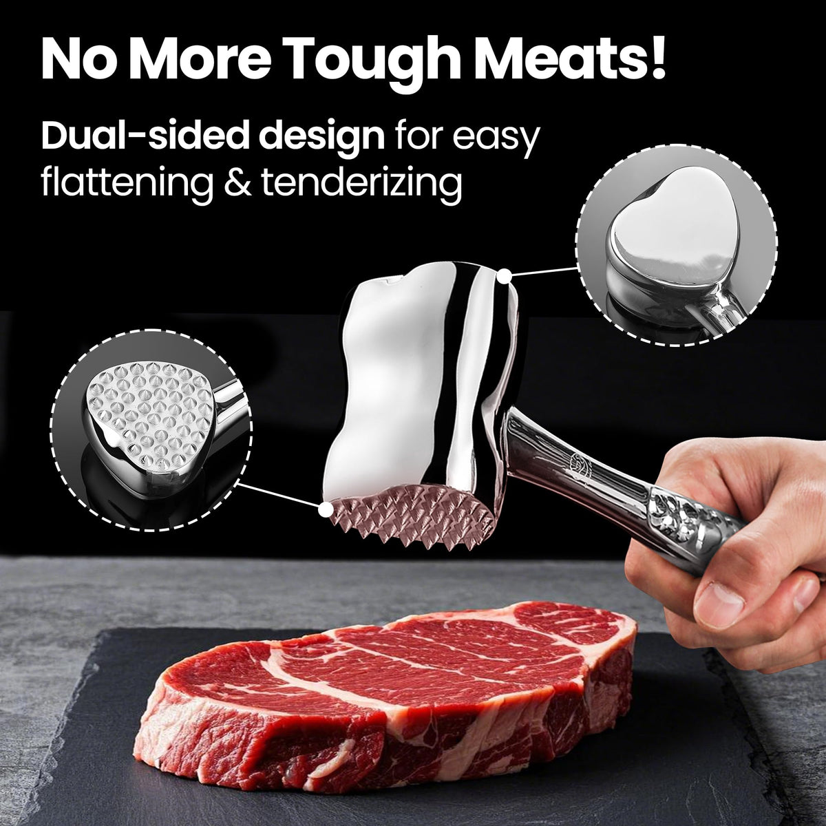 Gourmet Easy heart-shaped design meat tenderizer for tenderness