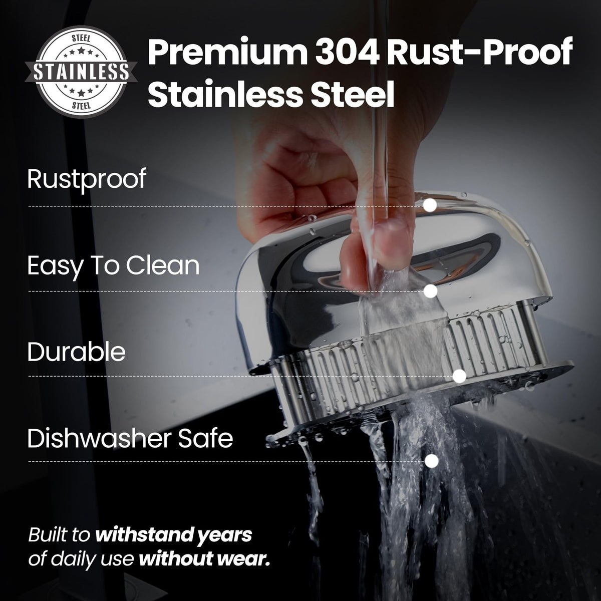 Gourmet Easy Meat Tenderizer Tool stainless steel build resists rust and wear