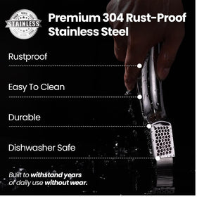 Gourmet Easy no-peeling garlic press for coarse minced garlic.