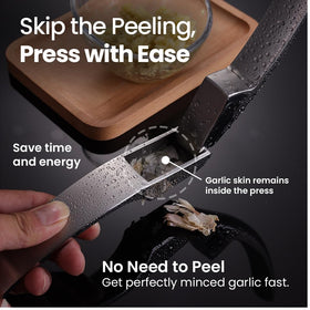 Gourmet Easy rust-proof garlic press built for daily kitchen use.