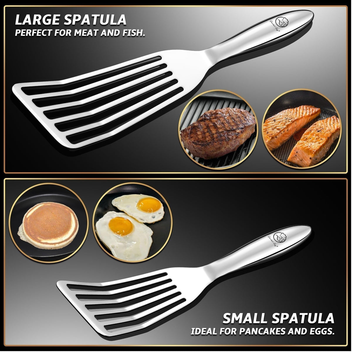 Gourmet Easy small metal spatula ideal for delicate foods