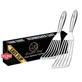 Gourmet Easy stainless steel fish spatula large turner for flawless flipping