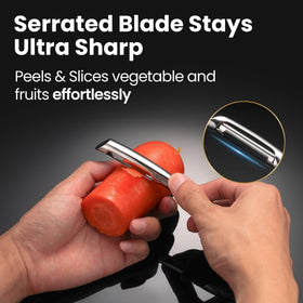 Gourmet Easy peeler with ergonomic I shaped handle for comfortable grip