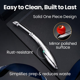 Gourmet Easy multifunctional peeler peels and slices efficiently