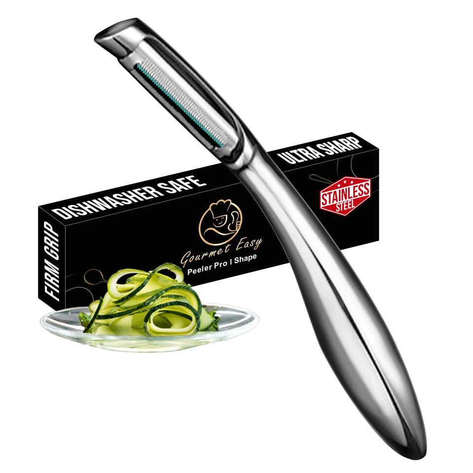 Gourmet Easy vegetable peeler with serrated blade for smooth skin removal
