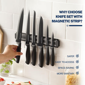 Gourmetop 8-inch slicing knife image for even meat and vegetable cuts.