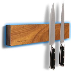 Gourmetop wall-mounted magnetic knife holder with 12-inch strip for quick access to knives.