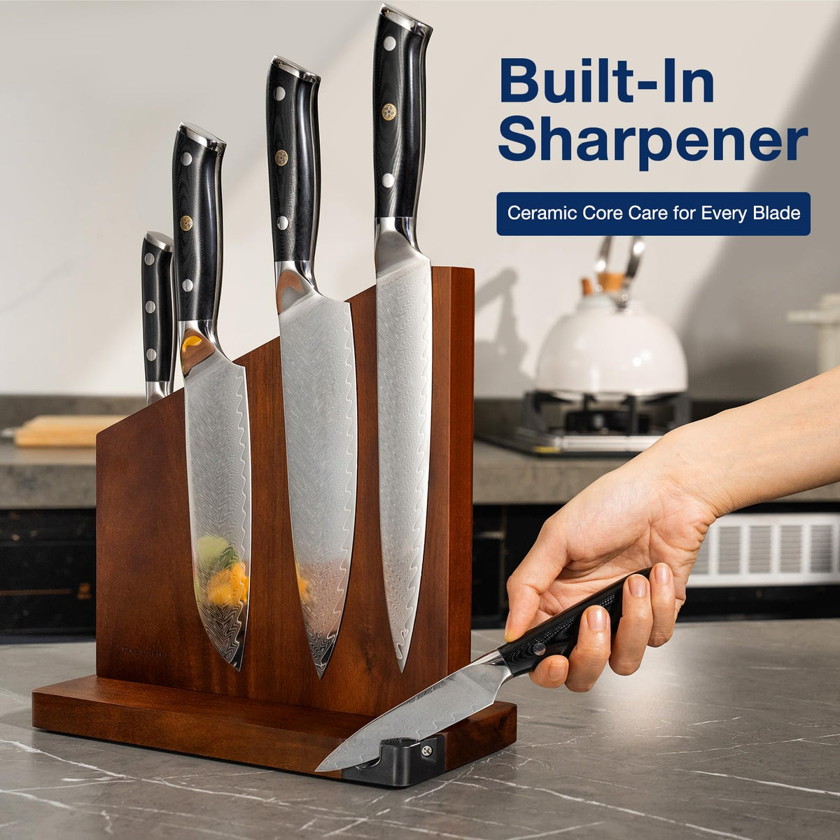 Gourmetop ready-to-use knife holder arrives assembled