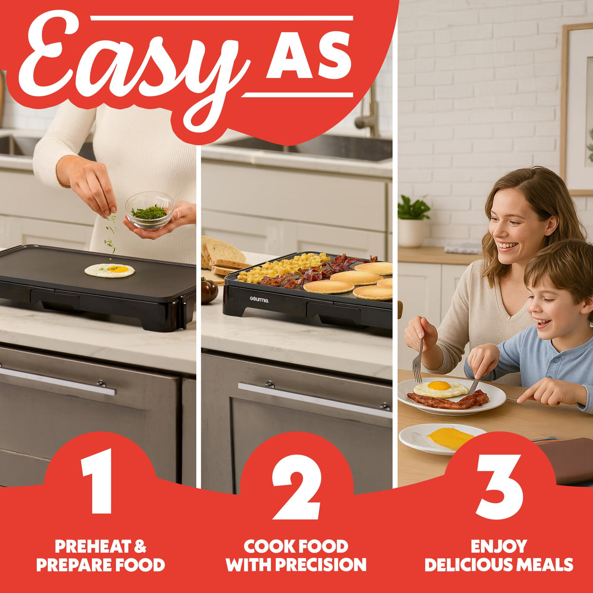 Gourmia countertop cooker designed for quick, everyday cleanup