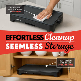 Gourmia slim profile handle-free design saves cabinet space