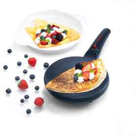 Gourmia 8-inch crepe maker surface for even cooking and easy release