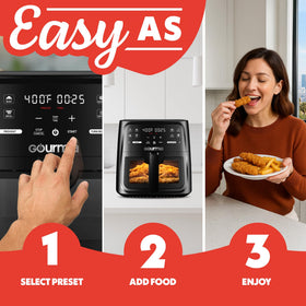 Gourmia 8-qt air fryer countertop-use suitable for busy kitchens.