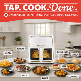 Gourmia 8 Qt air fryer with FryForce 360 technology for even browning