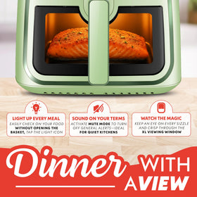 Gourmia 8 Qt Air Fryer control panel with 8 presets for versatile cooking.