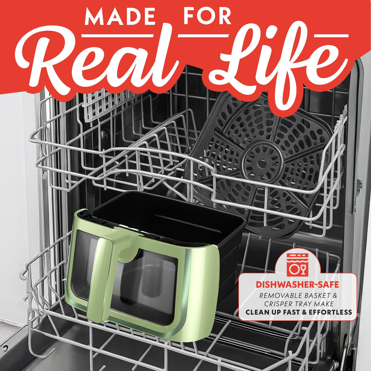 Gourmia 8 Qt Air Fryer mute function for quieter kitchen operation.