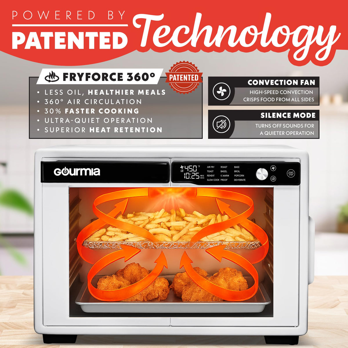 Gourmia air fry basket and rack ready for crispy fries and roasted vegetables
