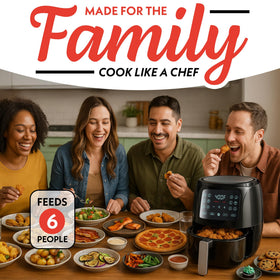 Gourmia 6 Qt with 12 presets simplifies weeknight cooking.