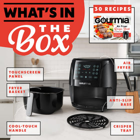 Gourmia 6 Qt digital display for quick, consistent presets.