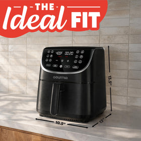 Gourmia air fryer dishwasher-safe nonstick basket for simple cleanup