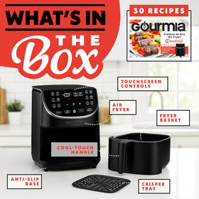 Gourmia air fryer with 12 presets for quick cooking