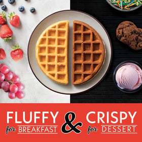 Gourmia Belgian Waffle Maker browning control to customize crispness