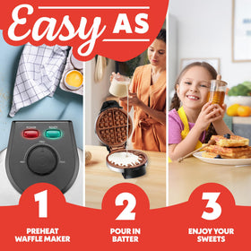 Gourmia Belgian Waffle Maker ideal for everyday waffles and weekend brunches